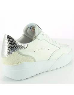 Semerdjian Baskets De Ville Femme Tany 6615 Cuir Blanc/argent -Hylton Magasin tany 6615 2