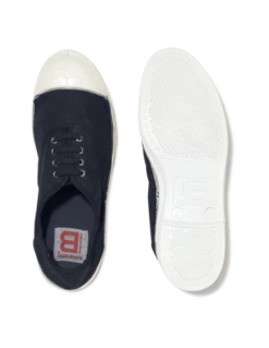 Bensimon Baskets De Ville Femme Tennis Lacet Bleu Marine -Hylton Magasin tennis lacet 1