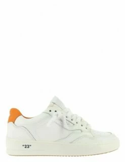 Semerdjian Baskets De Ville Femme Thor 7269 Cuir Blanc/orange