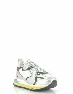 0-105 Baskets De Ville Femme Treck-up Contrast Argent/jaune/bleu -Hylton Magasin treck up contrast 0 105 1