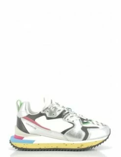 0-105 Baskets De Ville Femme Treck-up Contrast Argent/jaune/bleu -Hylton Magasin treck up contrast 0 105 2