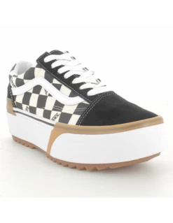 Vans Sneakers Compensées Femme Old Skool Stacked Daim Noir
