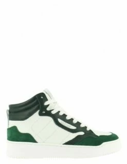 Semerdjian Baskets Montantes Femme Vale 8406 Cuir Blanc/vert