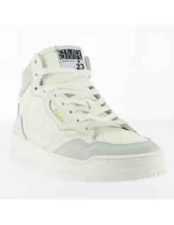Semerdjian Baskets Montantes Femme Vale 8409 Cuir Blanc/argenté -Hylton Magasin vale 8409 semerdjian 1