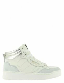 Semerdjian Baskets Montantes Femme Vale 8409 Cuir Blanc/argenté