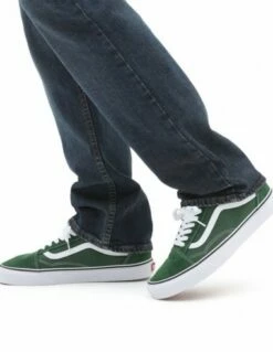 Vans Sneakers Mixte Ua Old Skool Cthr Dkgrn Daim Vert -Hylton Magasin vn0005uf6qu vans 3