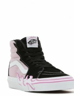 Vans Sneakers Montantes Femme Ua Sk8-hi Flame Dkgrn Daim Rose/noir -Hylton Magasin vn0005ujllc vans 2