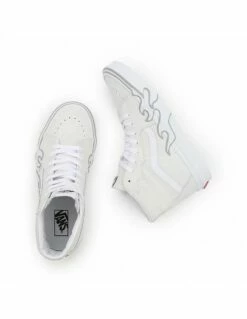 Vans Sneakers Montantes Mixte Ua Sk8-hi Flame Suede Blanc -Hylton Magasin vn0005ujwww vans 1