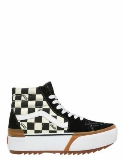 Vans Sneakers Compensées Femme Ua Sk8-hi Stacked (checkerbord) Blanc/noir