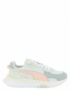Puma Sneakers Femme Wild Rider Rollin Blanc/rose/gris