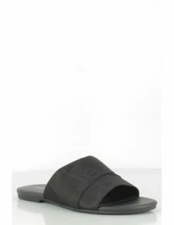 Calvin Klein Claquettes Pour Femme Flat Sandal Slide We Noir -Hylton Magasin yw00955 bds calvin klein 2