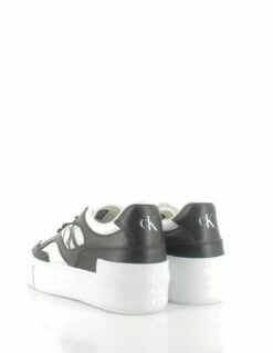 Calvin Klein Baskets De Ville Bold Vulc Flatf Low Noir/blanc Femme -Hylton Magasin yw01041beh calvin klein 2